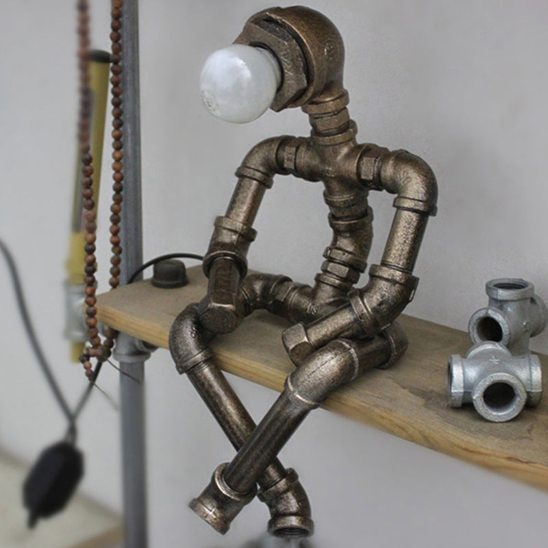 RoboShine - Playful Iron Robot Lamp