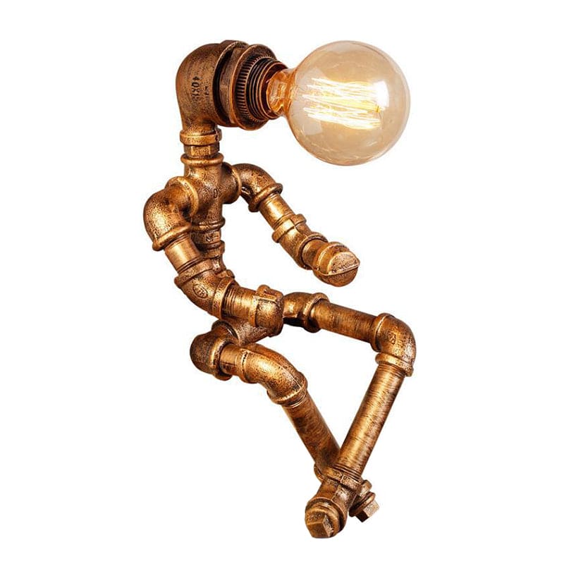 RoboShine - Playful Iron Robot Lamp