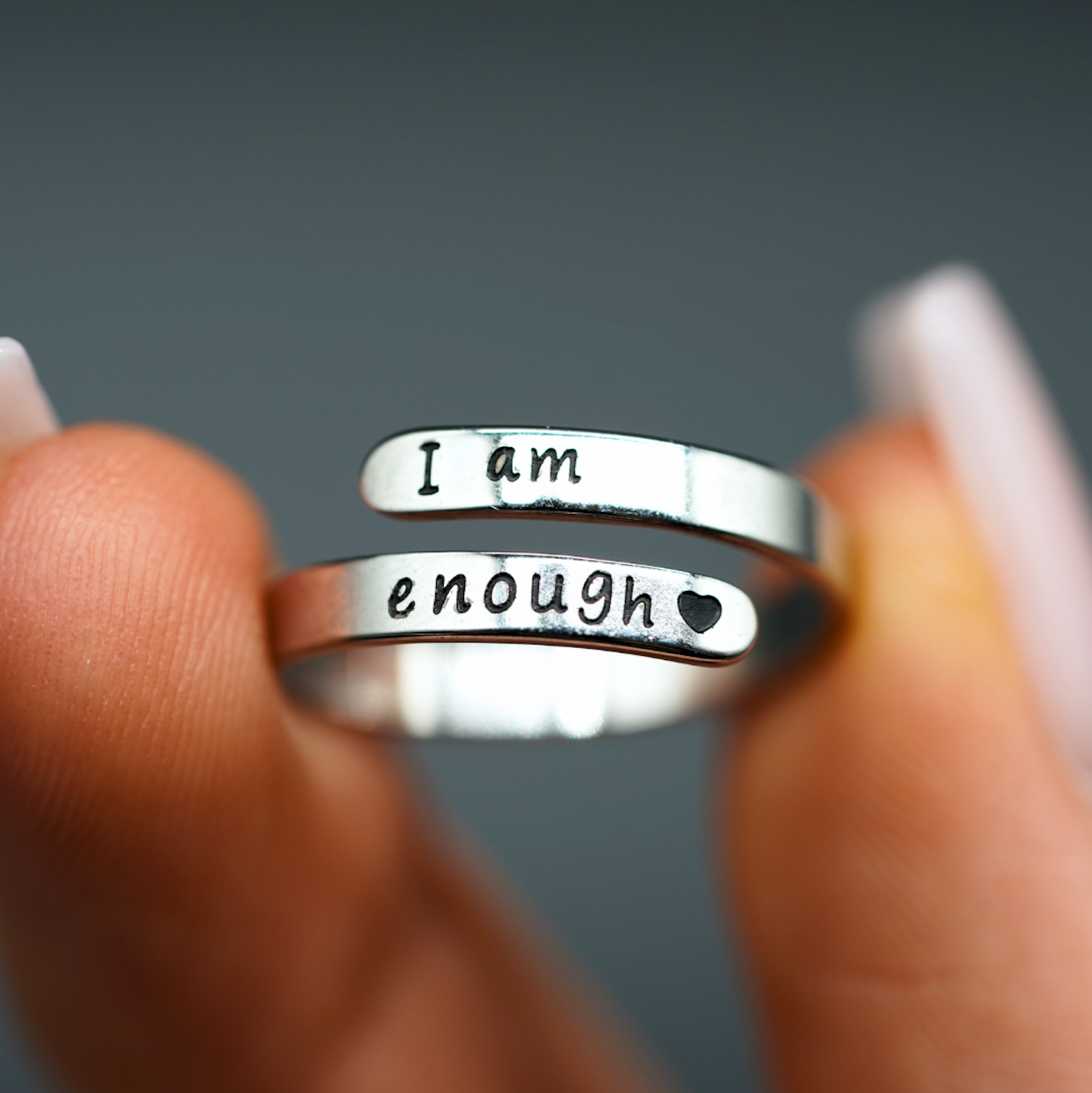 I Am Enough - Bague anneau à affirmation