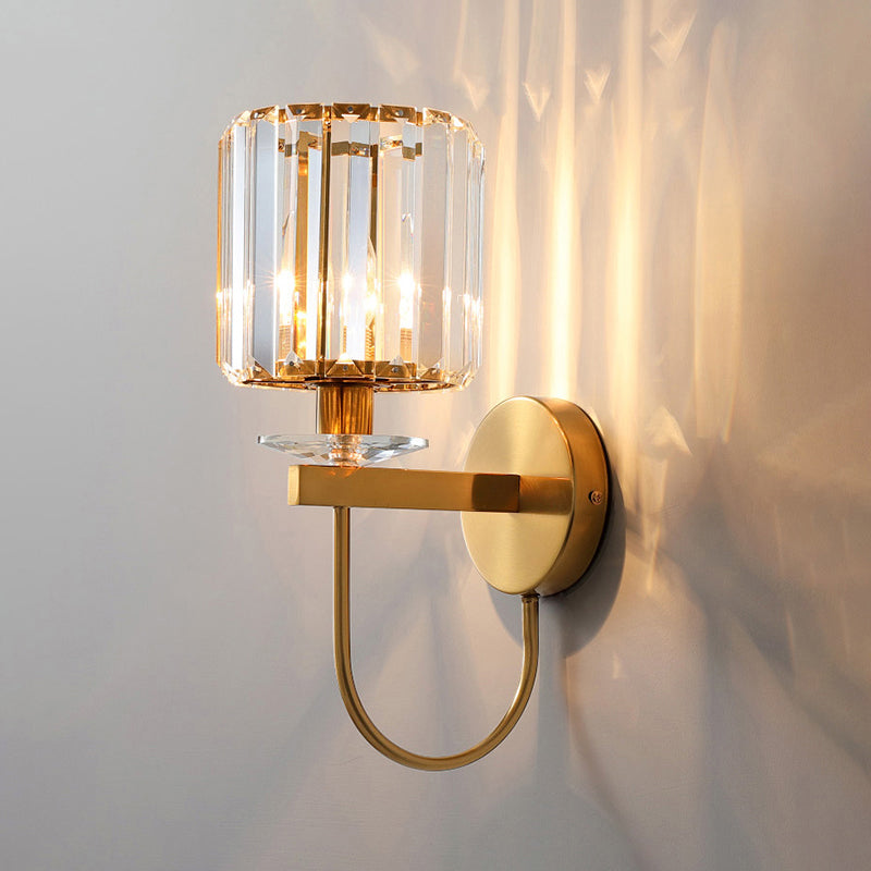 Fostelle - Cylindrical Crystal Wall Sconce for Modern Interiors