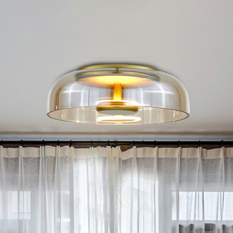 Yamberglaze - Glass Ceiling Light with Warm LED Lighting