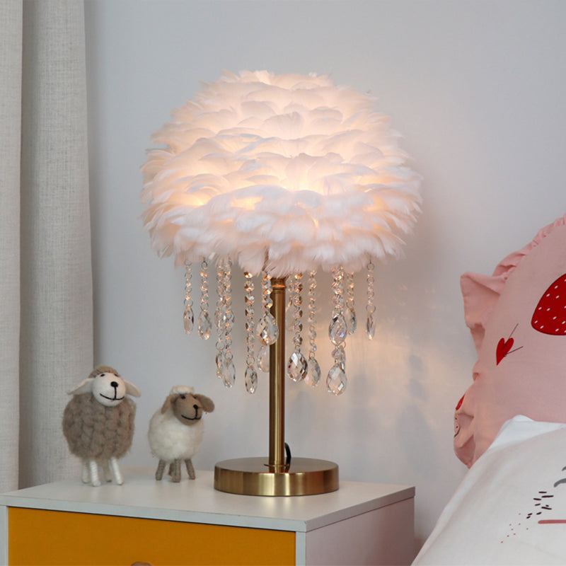FeatherBeam - Romantic Feather Pendant Light with Crystal Accents
