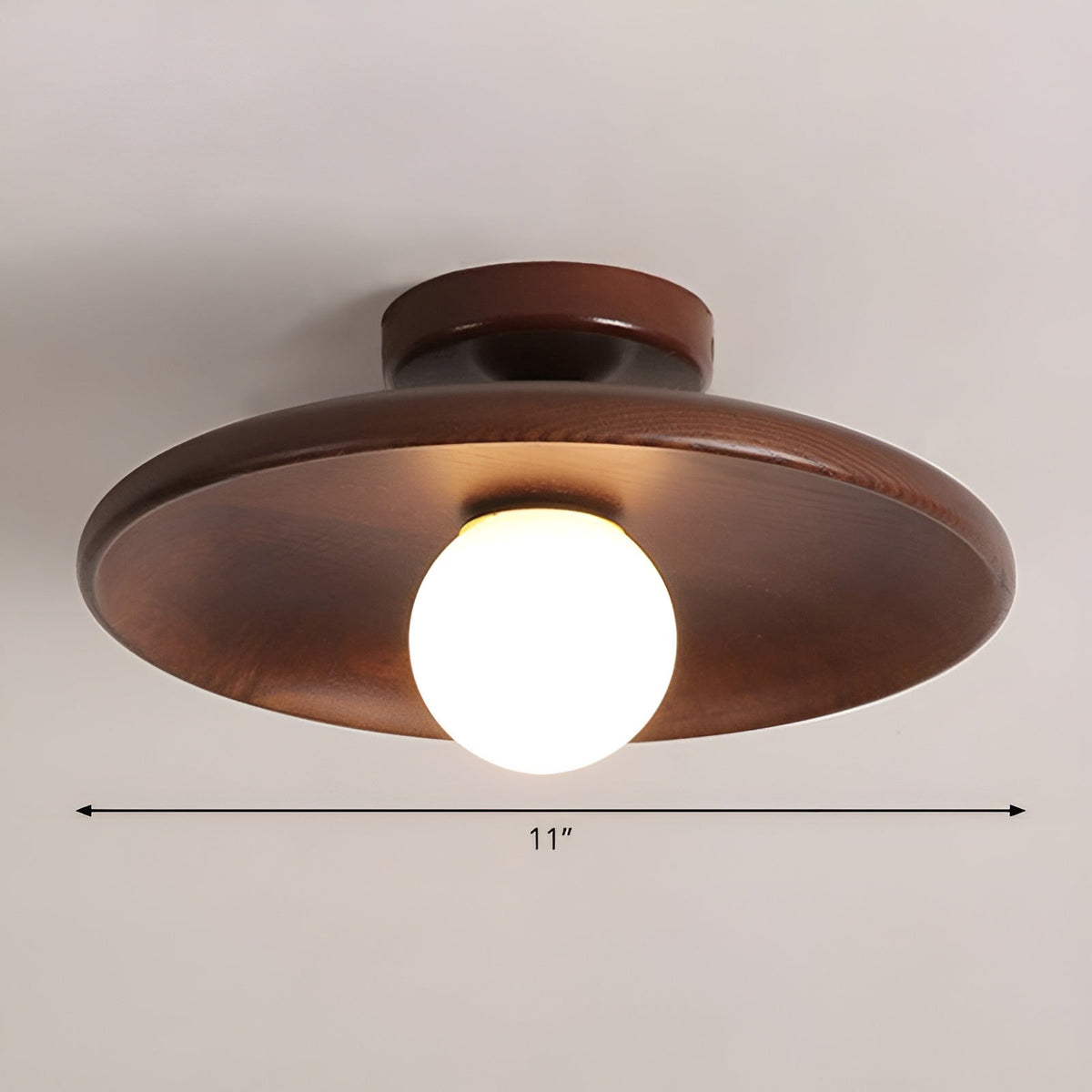 WoodBliss - Wabi Sabi Wooden Ceiling Light with LED