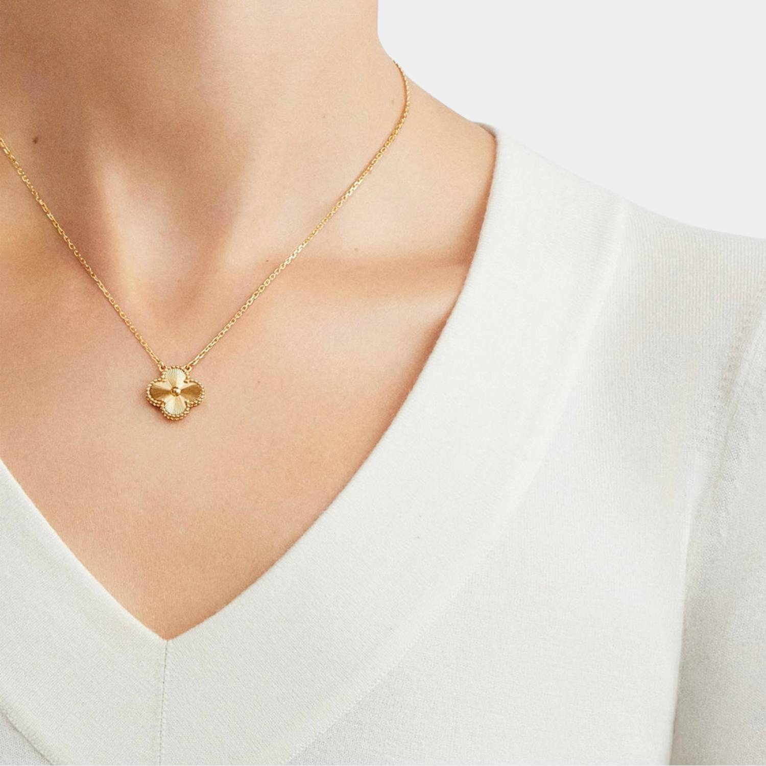 GoldenClove - Set trèfle or collier et bracelet