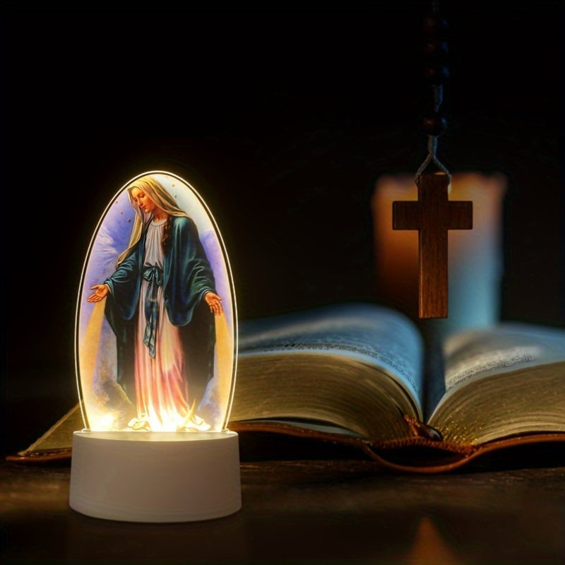 SacredGlow - Virgin Mary LED Night Light with USB Power