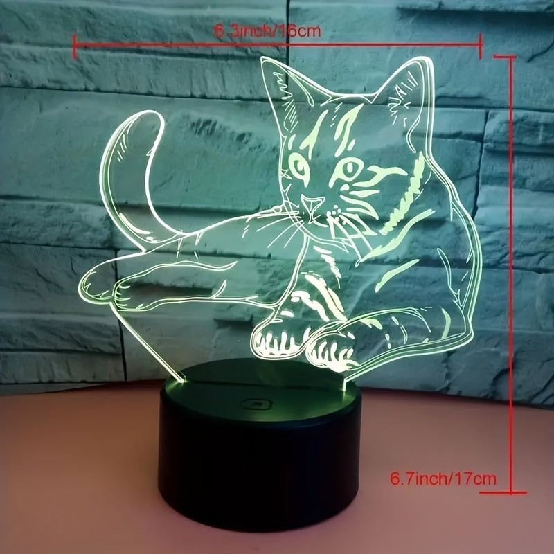 CatGlow - 3D Cat Night Light with 7 Colours