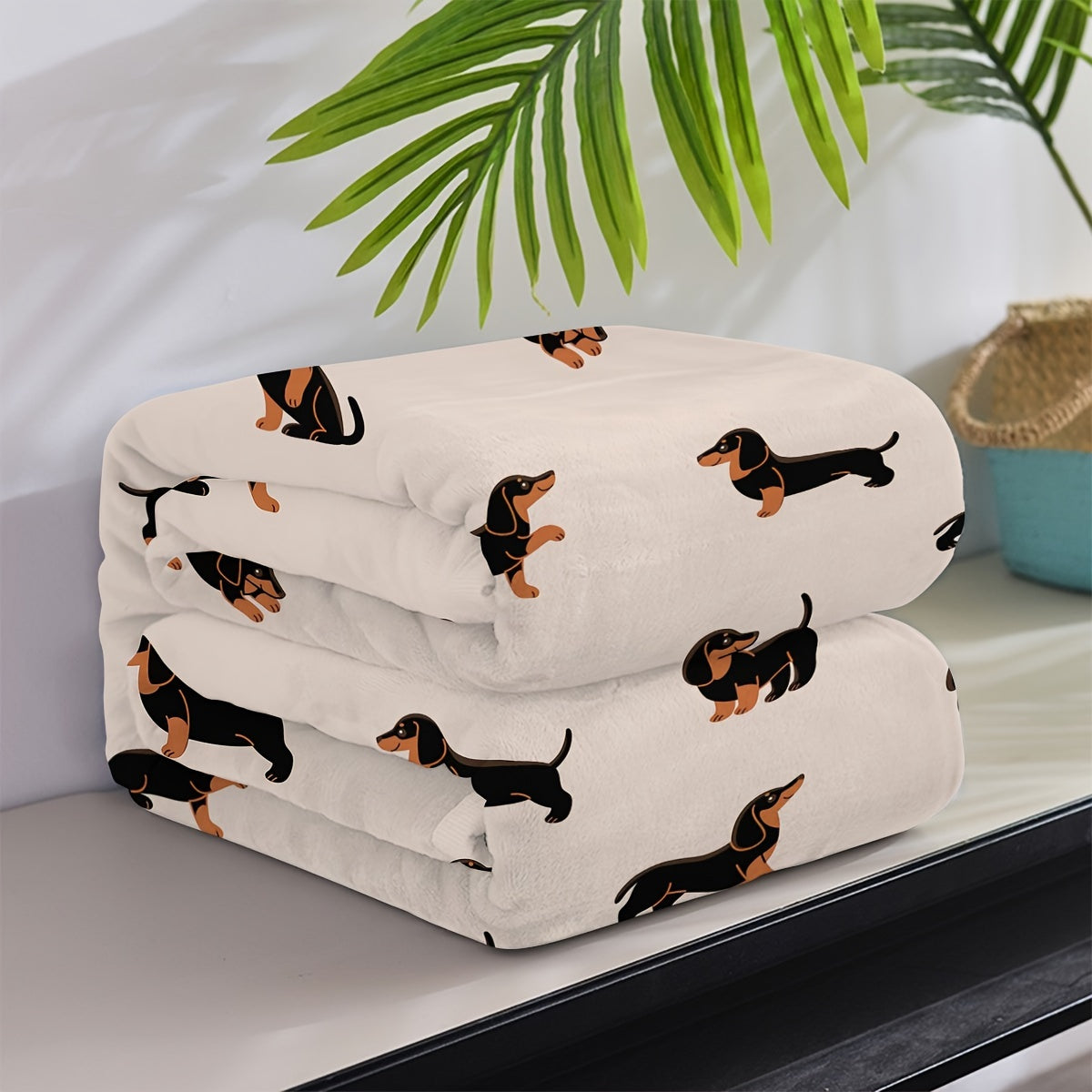 Dachshund Cozy - Soft Flannel Throw Blanket for Pets & Sofa