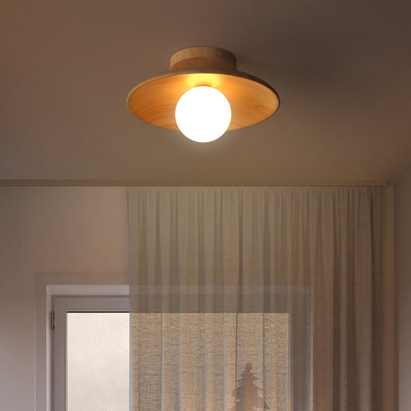 ElegantWood Light - Modern Wood Entryway Ceiling Light