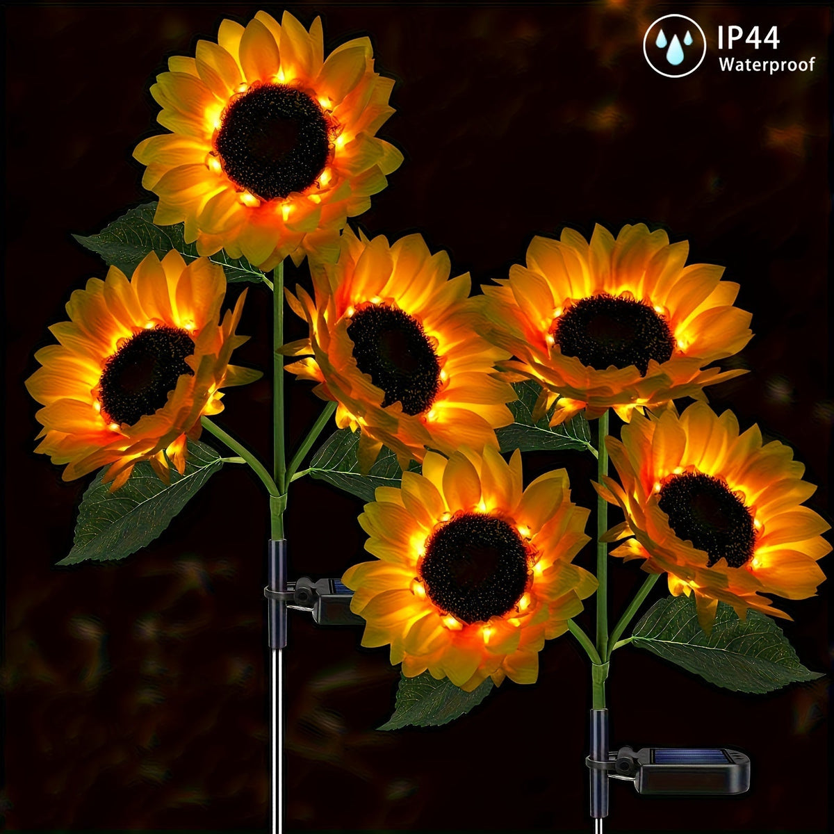 Wyldbloom - 3-Head Sunflower Solar Garden Lamp