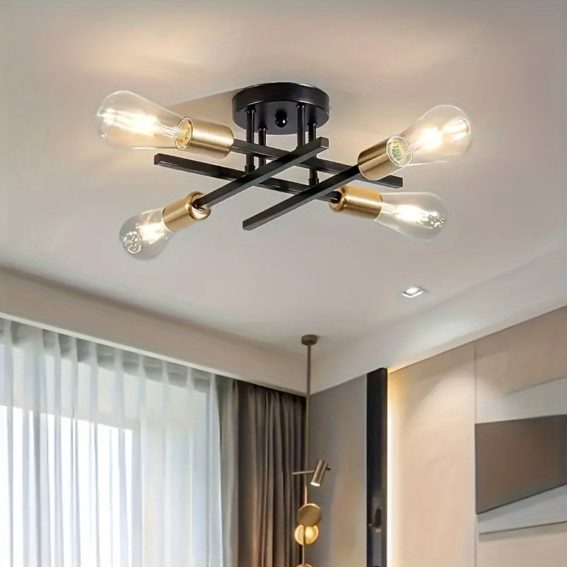 SatelliteLight - Modern Industrial Black Iron Ceiling Light