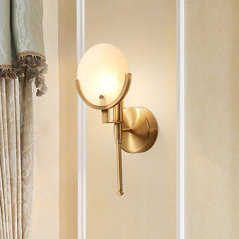 Colonial Charm - Luxury Copper and Opal Glass Wall Sconce