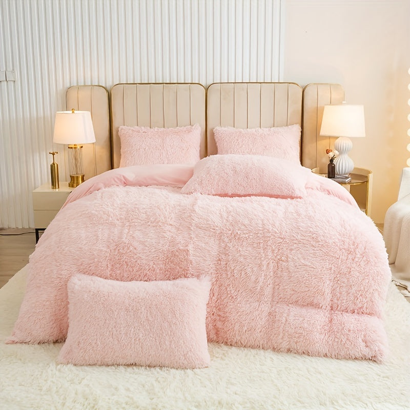 IndulgeNest - Ultra Soft Plush Duvet Cover Set with Zip Closure