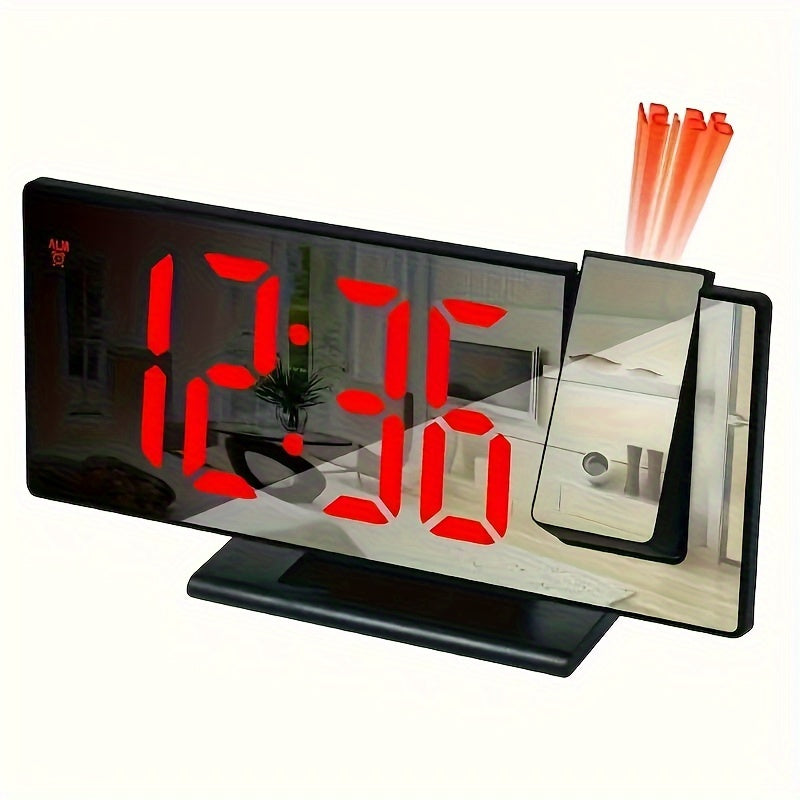 ProTime Clock - Modern Projection Alarm Clock with Mirror Effect
