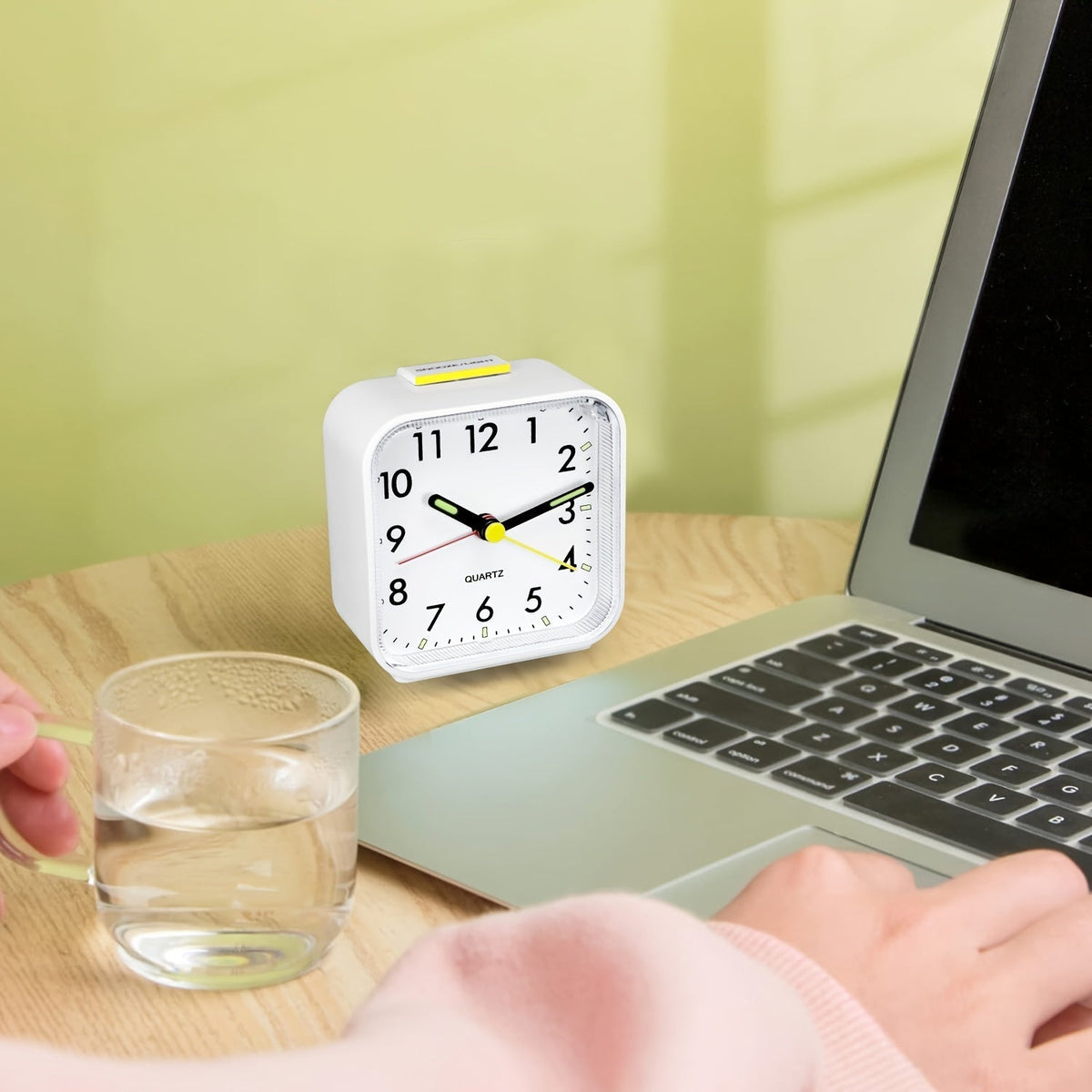 TimeRest - Classic Silent Square Travel Alarm Clock