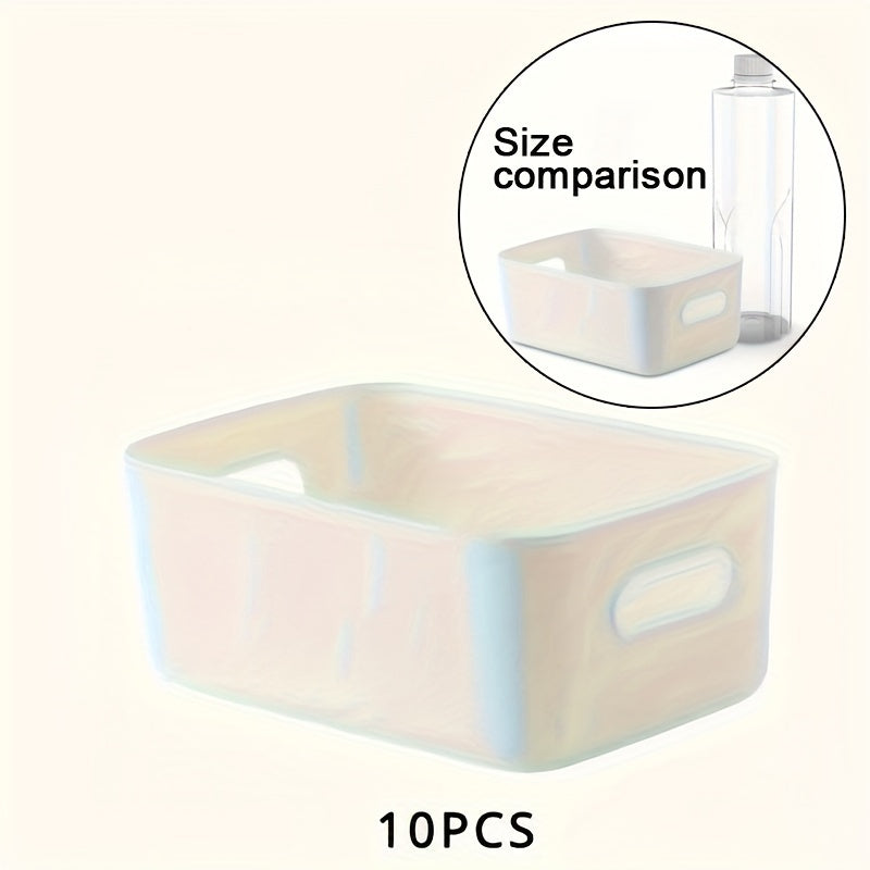 OrganiseerGemak - Set of 10 Wall-Mounted Storage Boxes for Cosmetics and Snacks