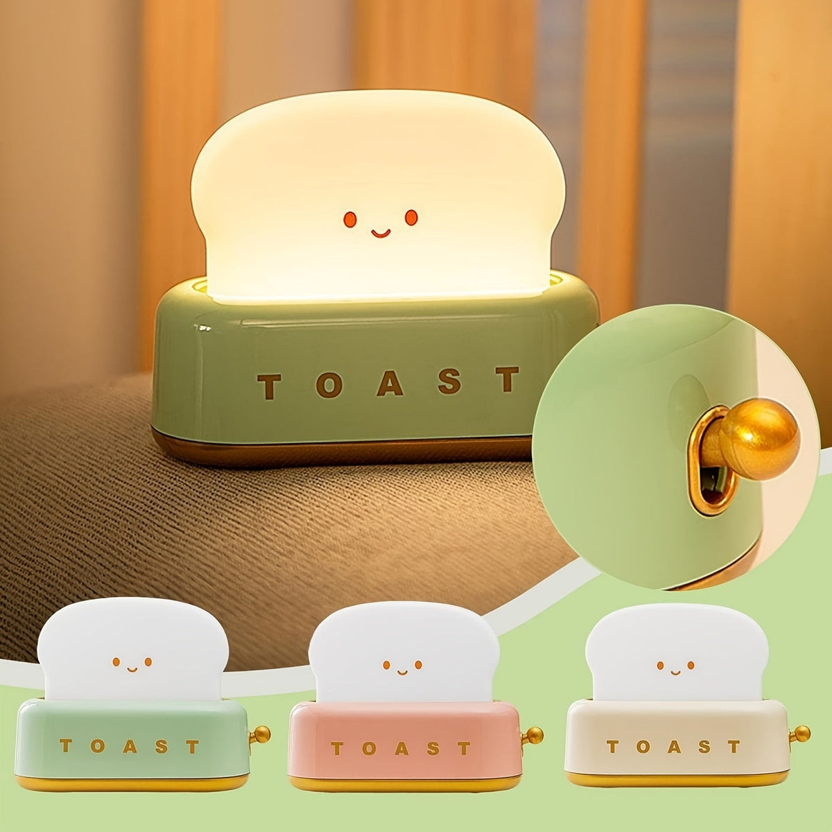 LumiToast - USB LED Toaster-Shaped Table Lamp
