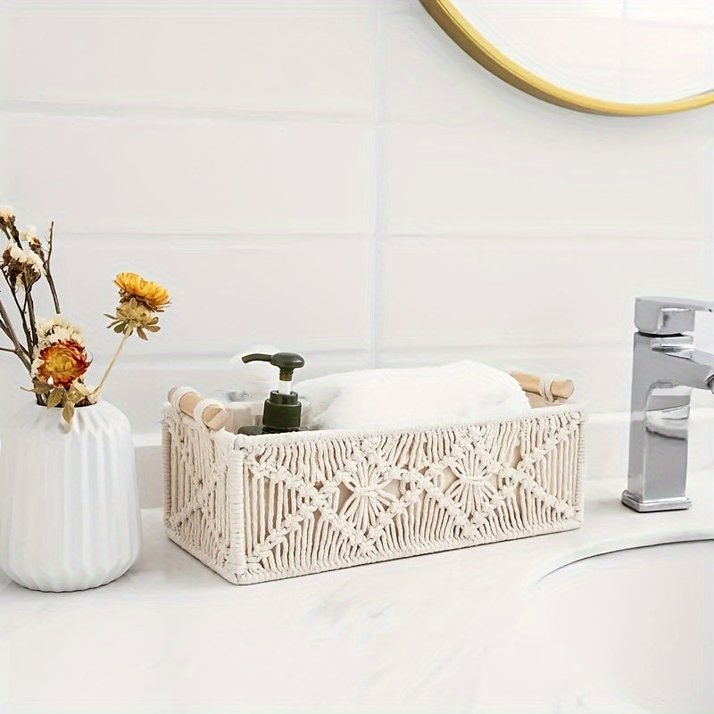 Boho Chic - Natural Cotton Storage Basket