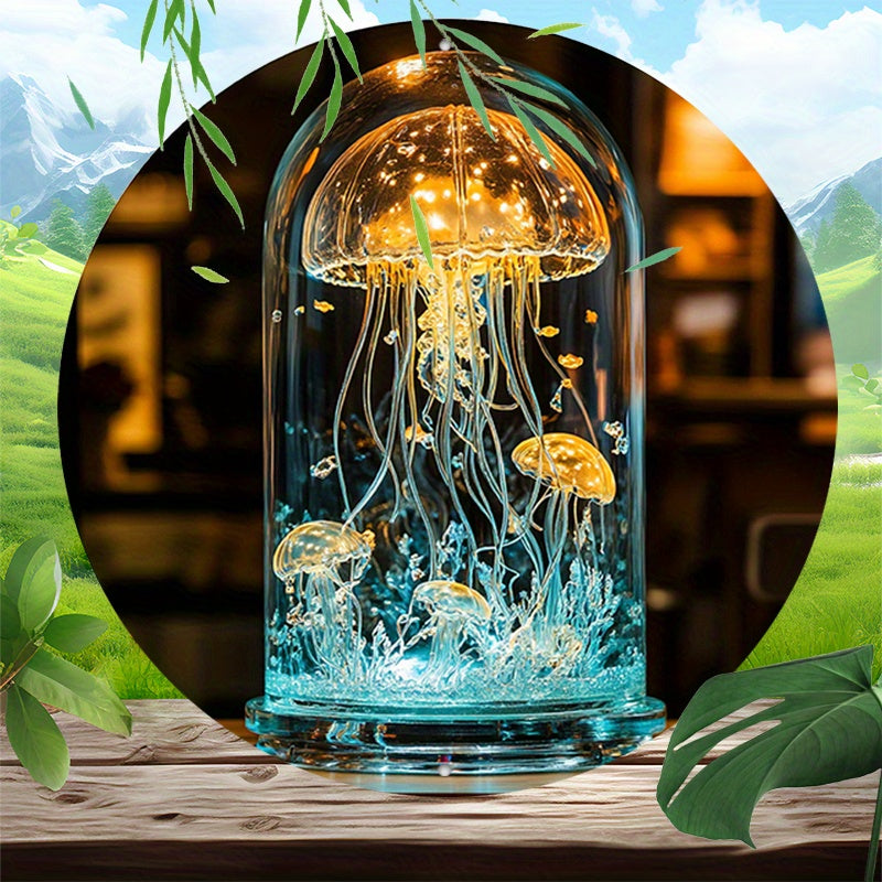 CrystalJelly Lamp - Artistic Glass Jellyfish Lamp