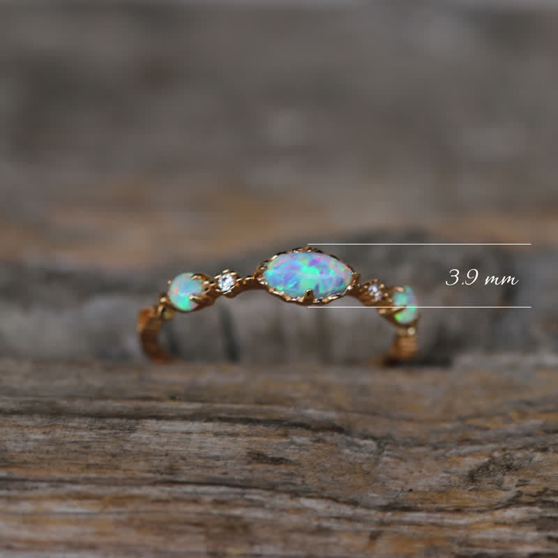 Isabella - Bague vintage opale, amour et sincérité