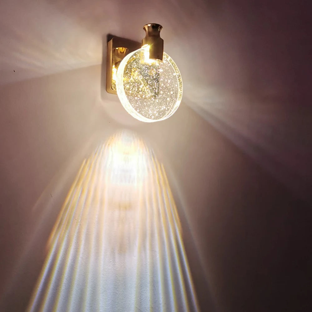 LumièreCéleste - Elegant Gold Wall Sconce for Warm Interiors