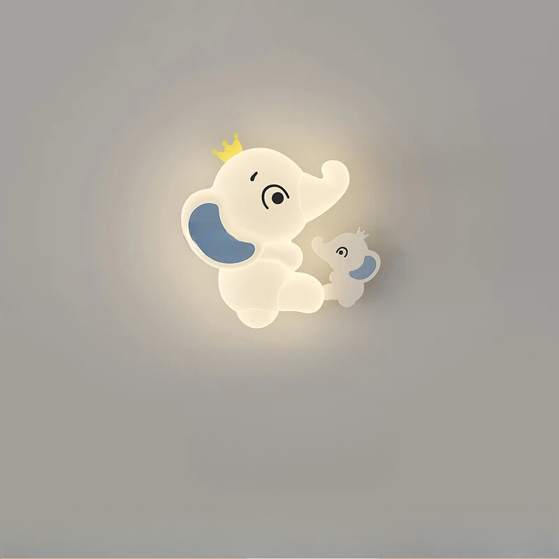 SavanneKids - Elephant Wall Lamp for Kids Bedroom