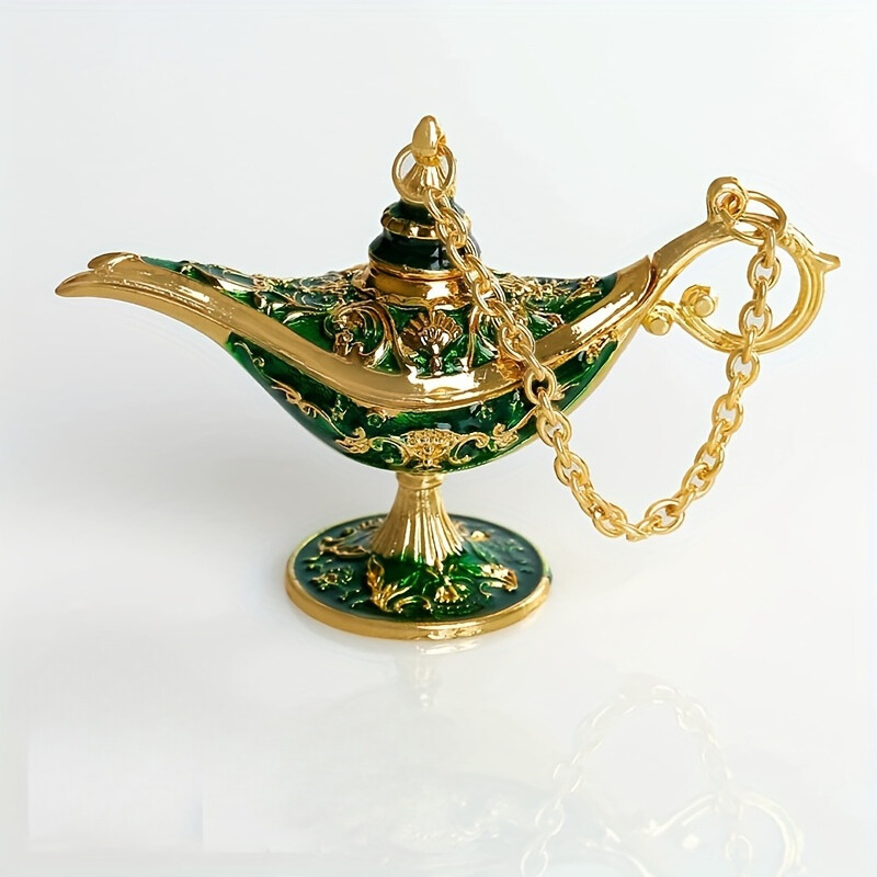 AladdinWish Lamp - Vintage Metal Oil Lamp for Oriental Decor