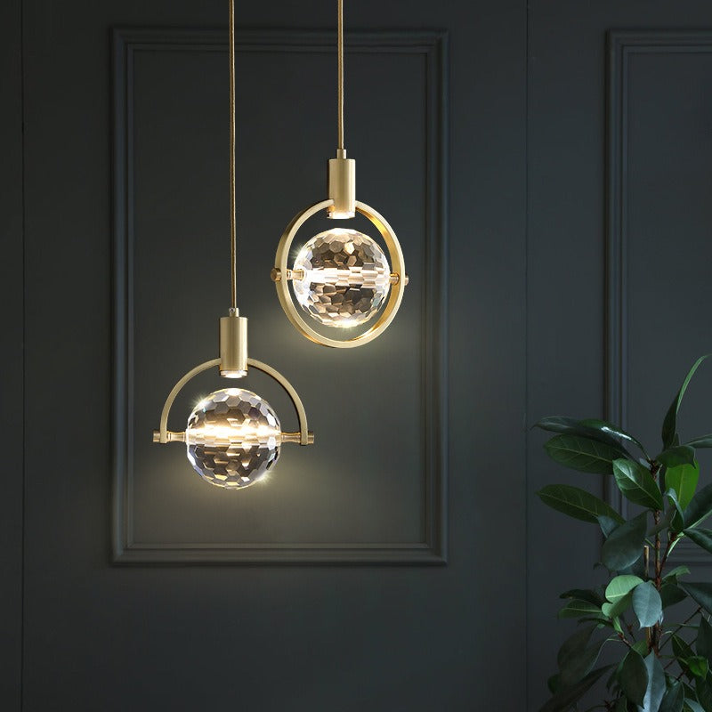 CrystalChic Pendant - LED Ring Light with Sparkling Crystals