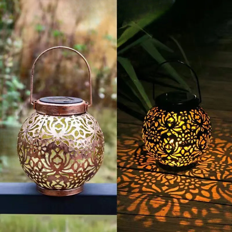 Orion Solar Lantern - Wrought Iron LED Garden Lantern
