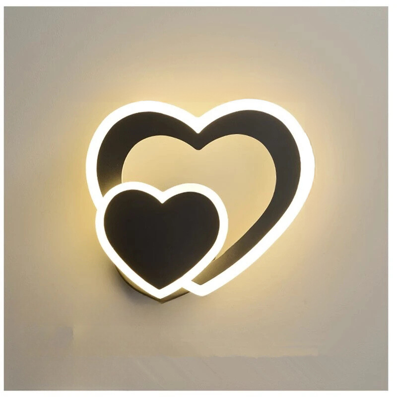 HeartGlow Wall Lamp - Modern LED Heart Wall Light