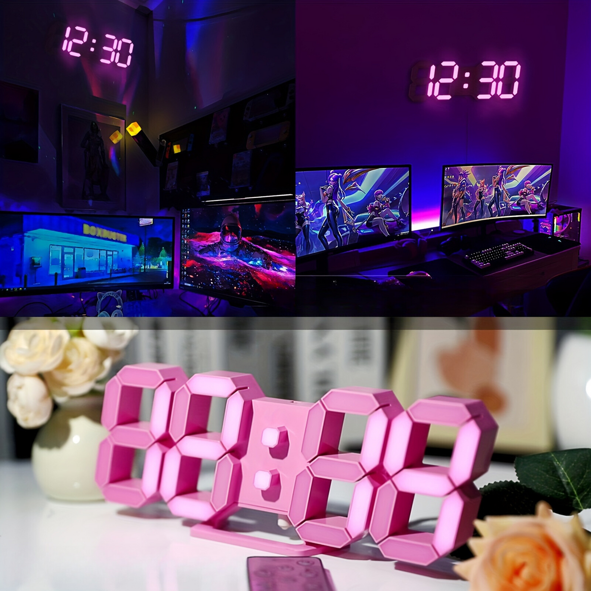 LuxTime - LED Digital Alarm Clock with Adjustable Brightness
