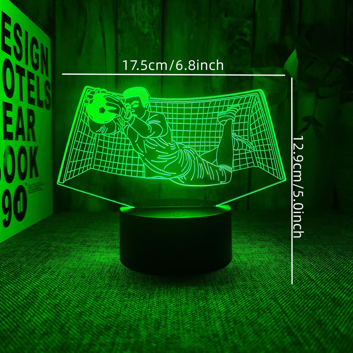 KeeperGlow - 3D Goalkeeper Night Light with Touch Control