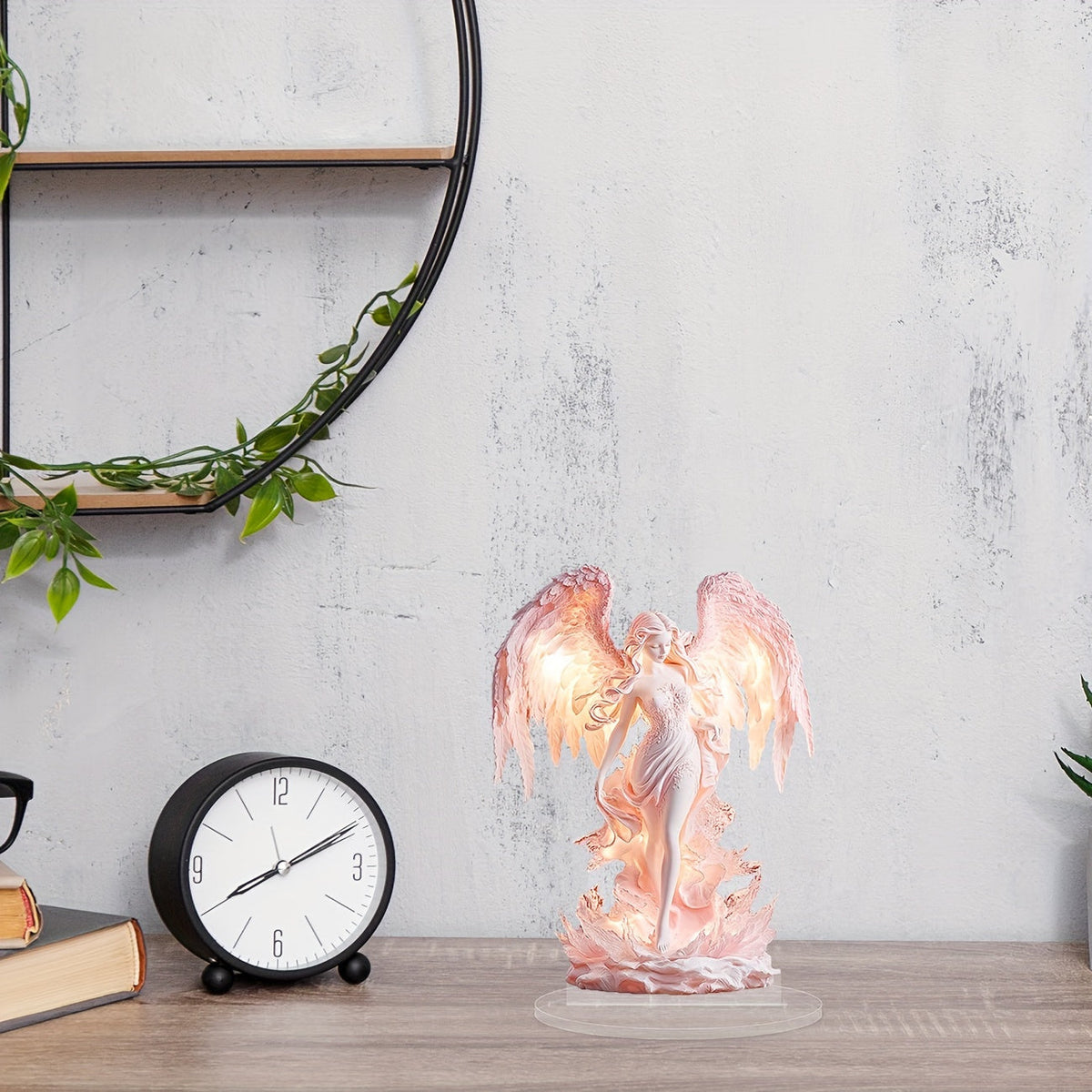 AngelGlow - Elegant Acrylic Angel Decorative Plaque