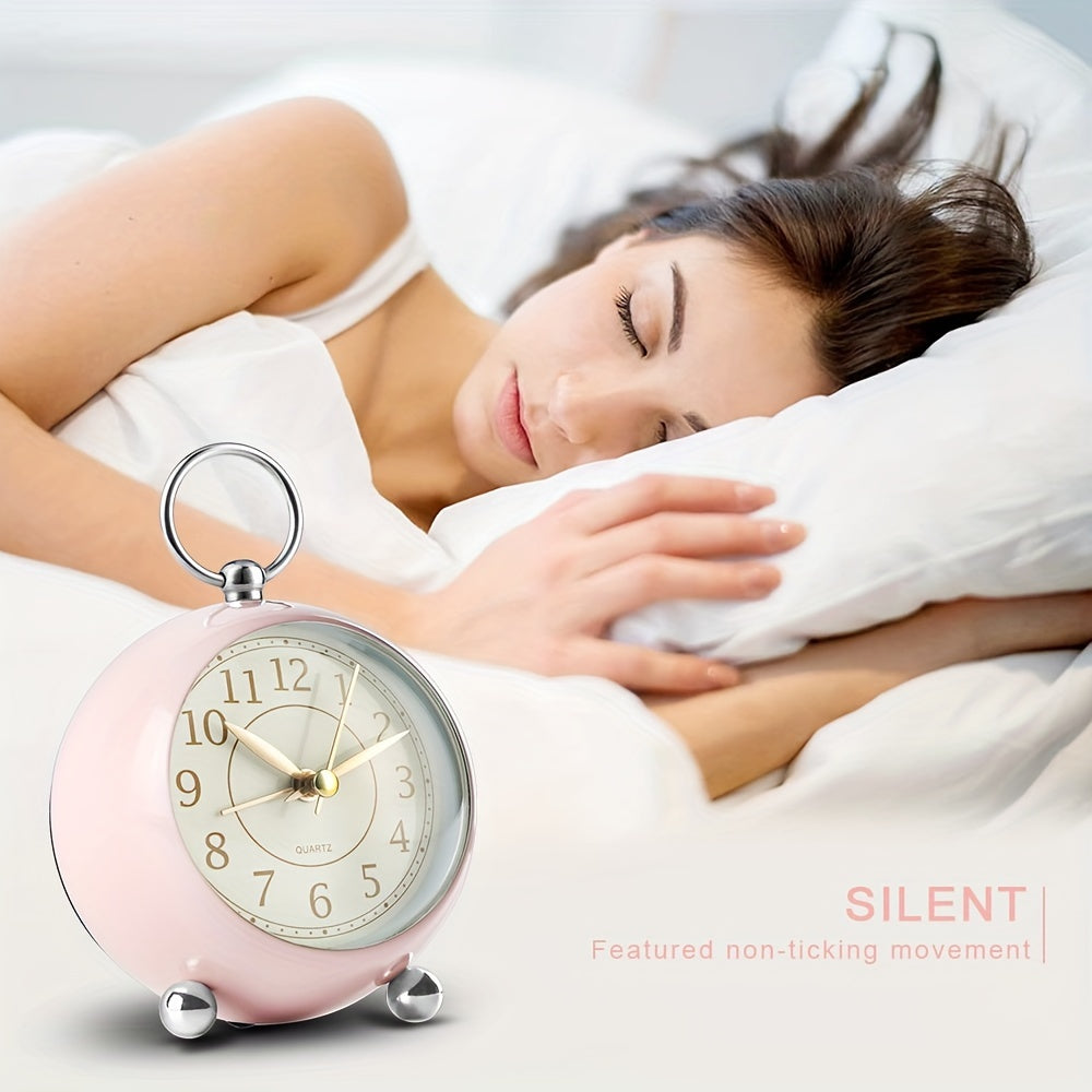 RetroTime Clock - Silent Retro Alarm Clock with Night Light