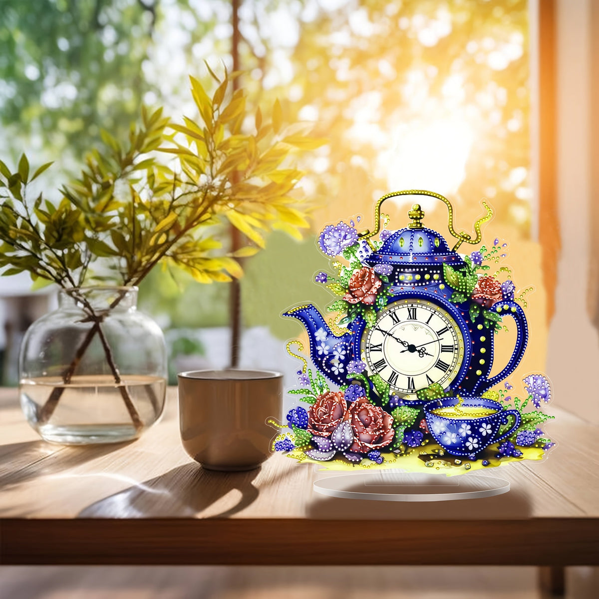 DecoClock - Elegant Acrylic Teapot Wall Clock