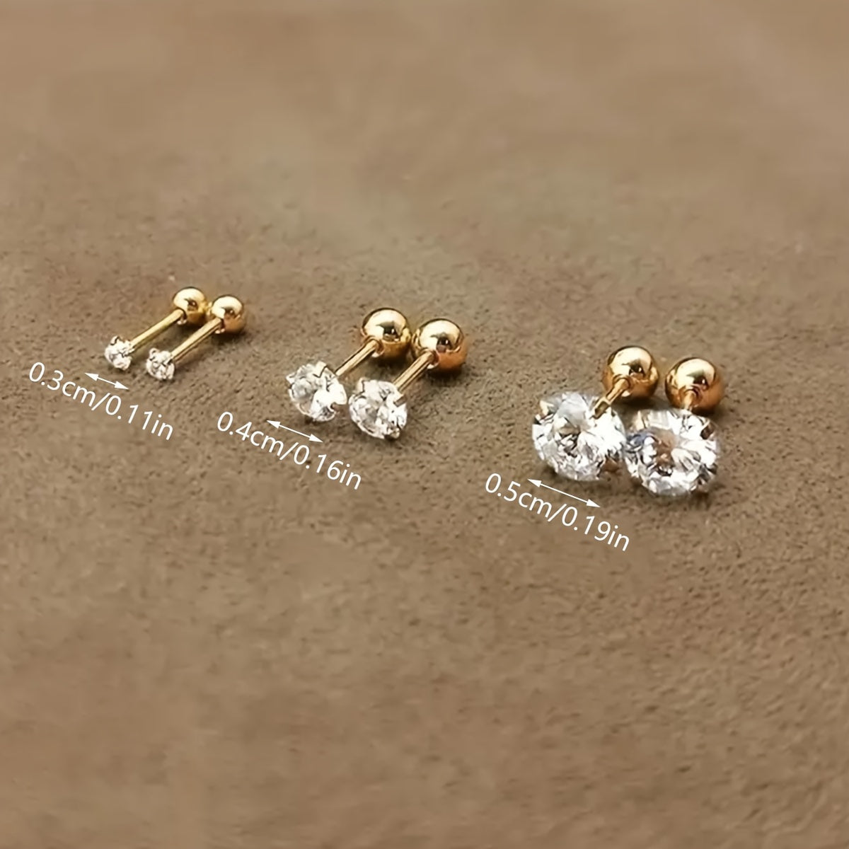 Lumen Sparkle - Boucles d'oreilles puces en titane et zircone
