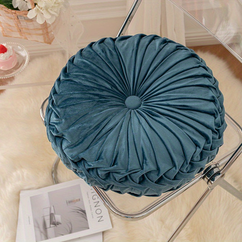 VelvetPumpkin Cushion - Soft Round Velvet Cushion for Your Home