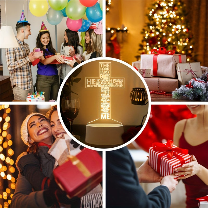 CrossGlow - Acrylic 3D LED Cross Night Light