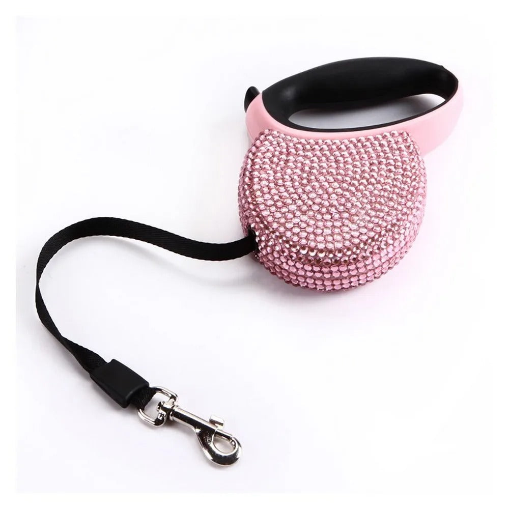 ChicCanin - Luxury Retractable Leash with Rhinestones