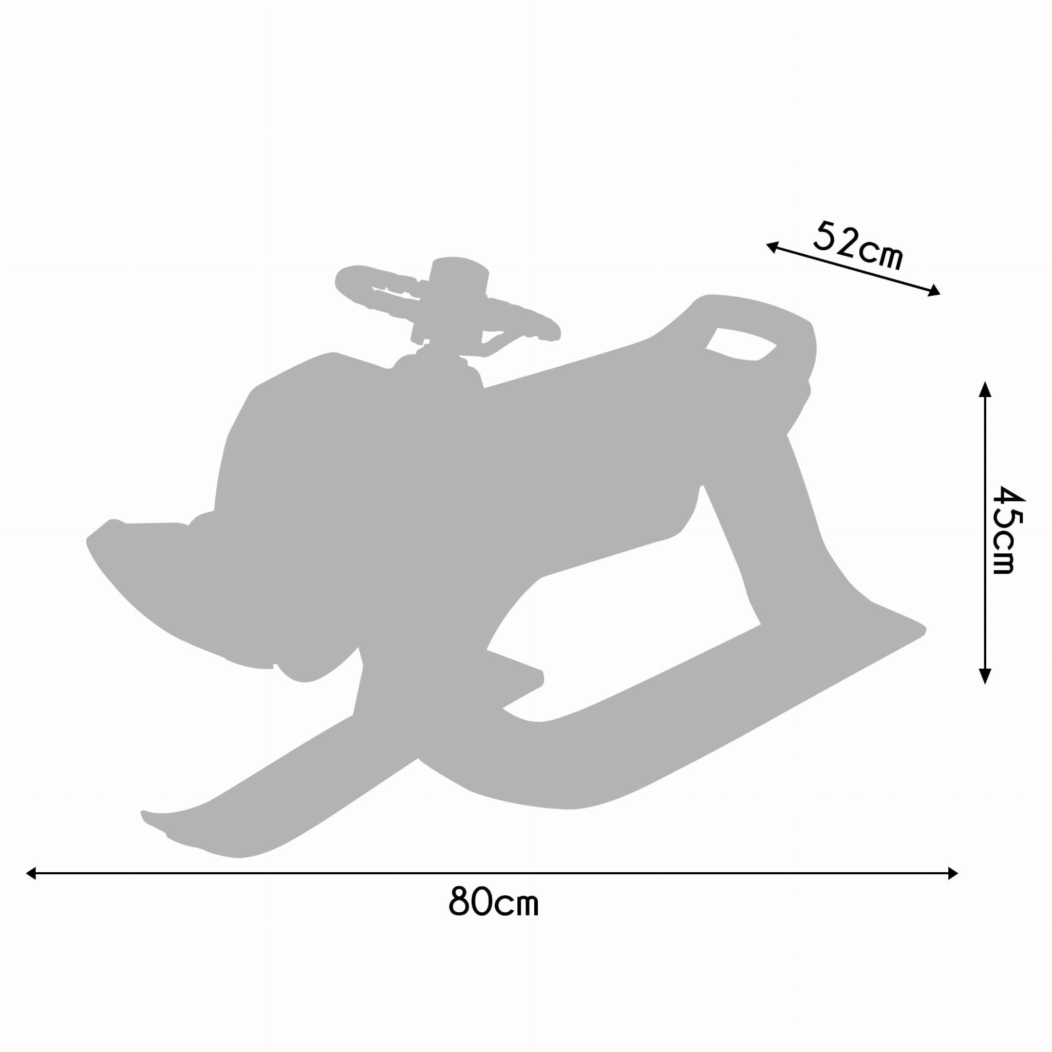 SnowGlide Sled - Red Snow Sled with Built-In Handlebar