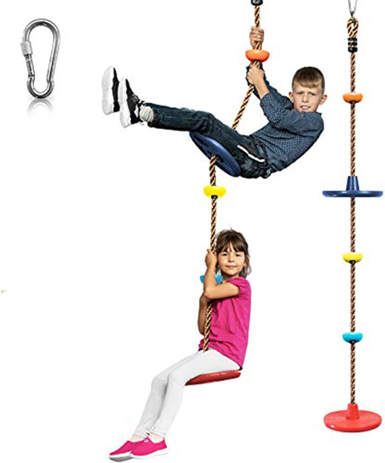 GroveQuest - Tree Swing with Climbing Rope and Platforms for Kids