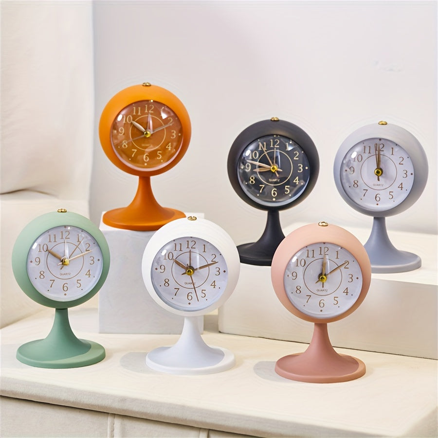 CartoonGlow Clock - Luxury Analog Alarm Clock with Golden Hands