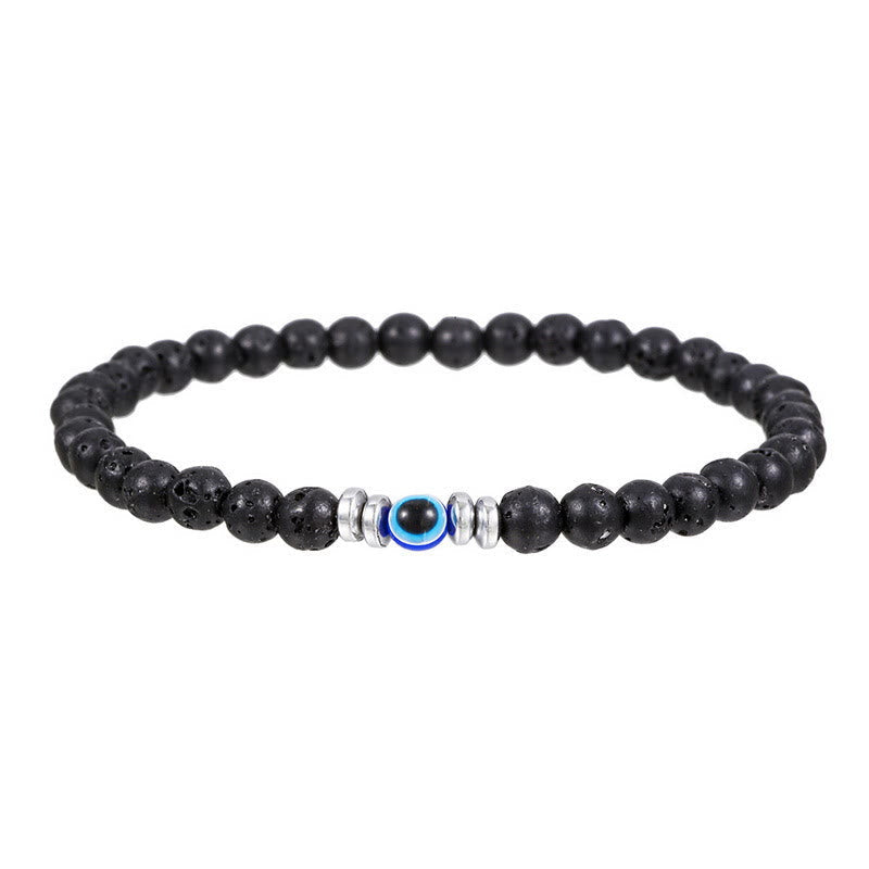 Thor - Bracelet mauvais œil en pierres naturelles 4mm pour homme