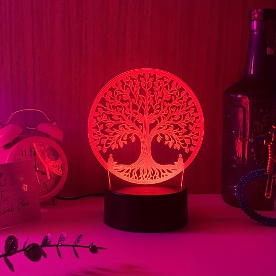 GlowTree Lamp - 3D Acrylic Night Light with USB Power
