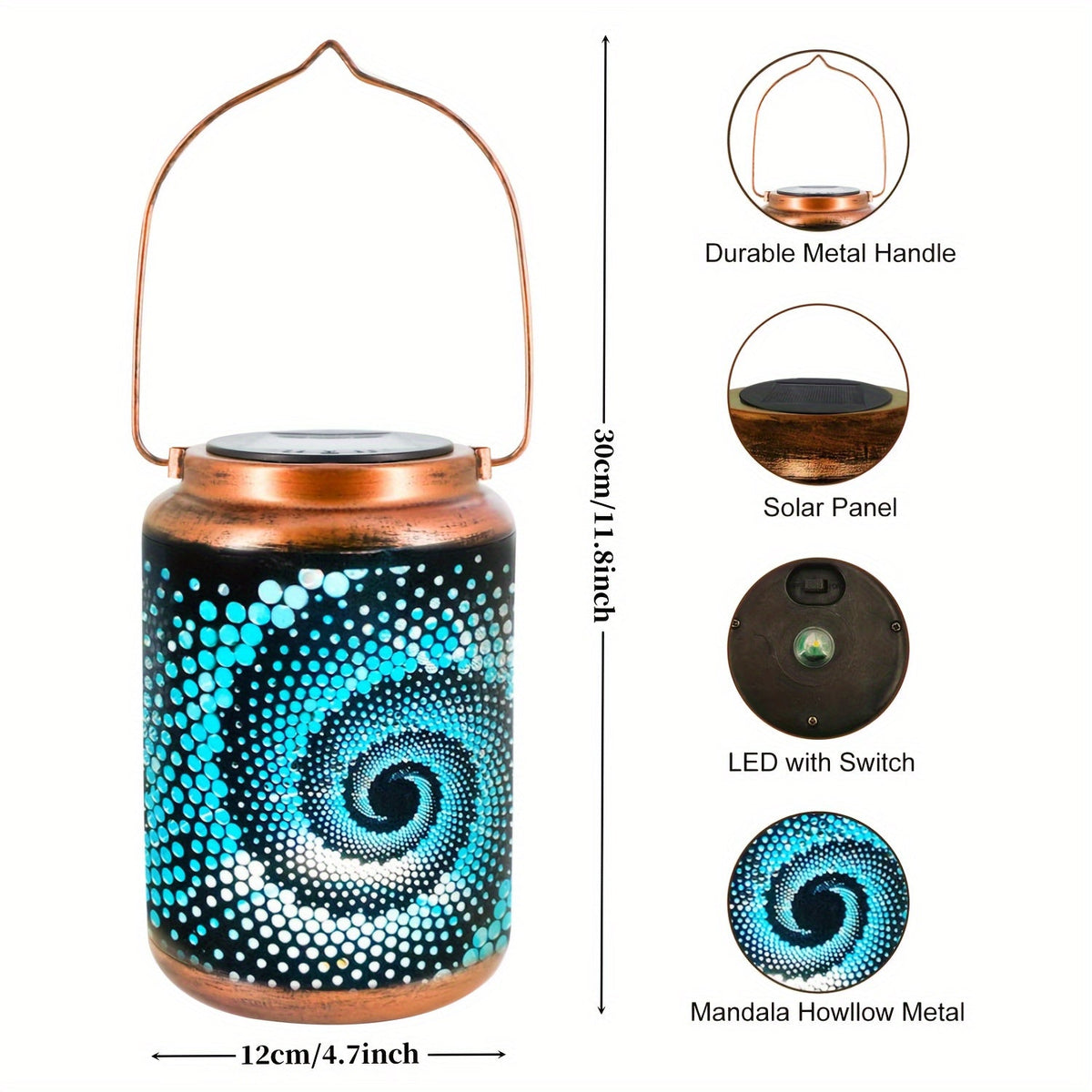 Vindori - Modern LED Solar Lantern for Outdoor Spaces
