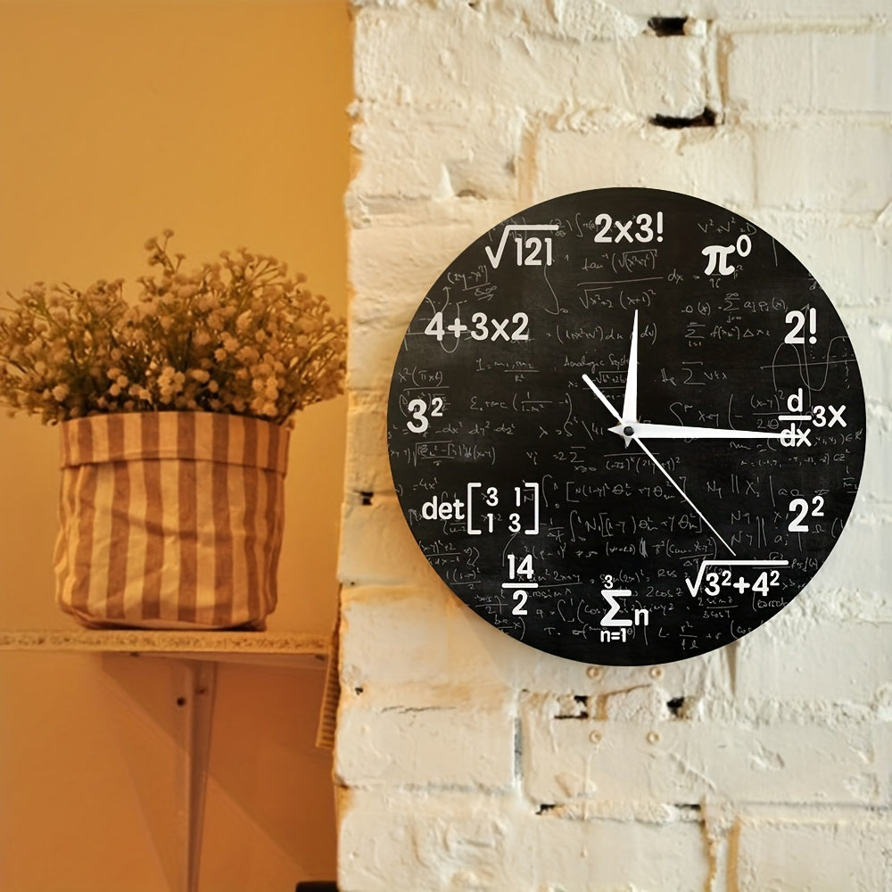 MathMirror Clock - Modern Acrylic Wall Clock with Math Formulas