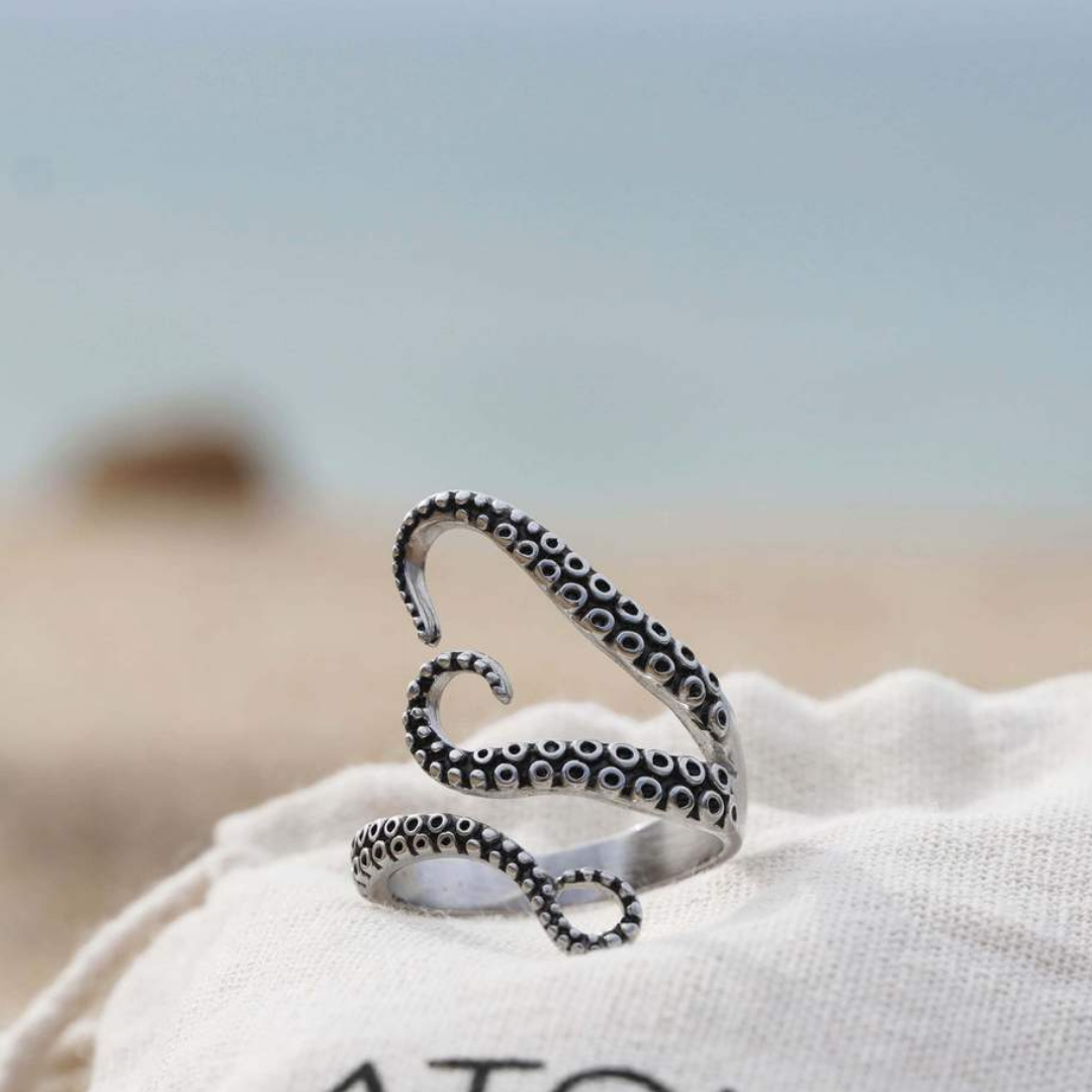 Lotte - Bague tentacule en argent réglable