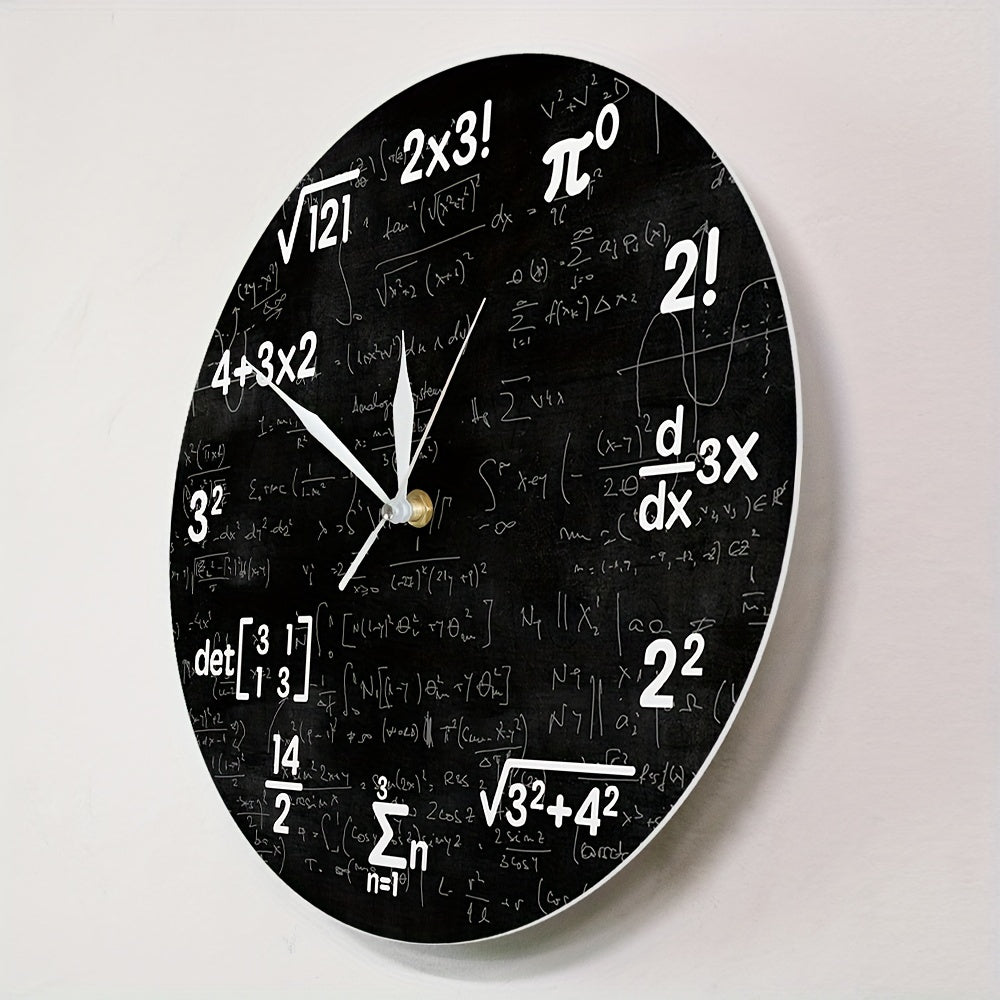 MathMirror Clock - Modern Acrylic Wall Clock with Math Formulas