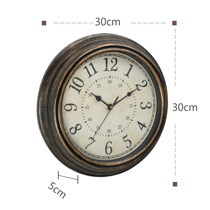 OakChron - Vintage Wood-Effect Wall Clock with Timeless Design