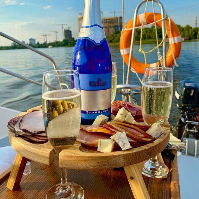 WineNest - Table de pique-nique pliable élégante pour le vin