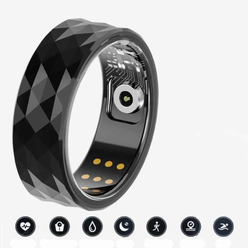 BagueActive - Bague connectée de sport en acier titane